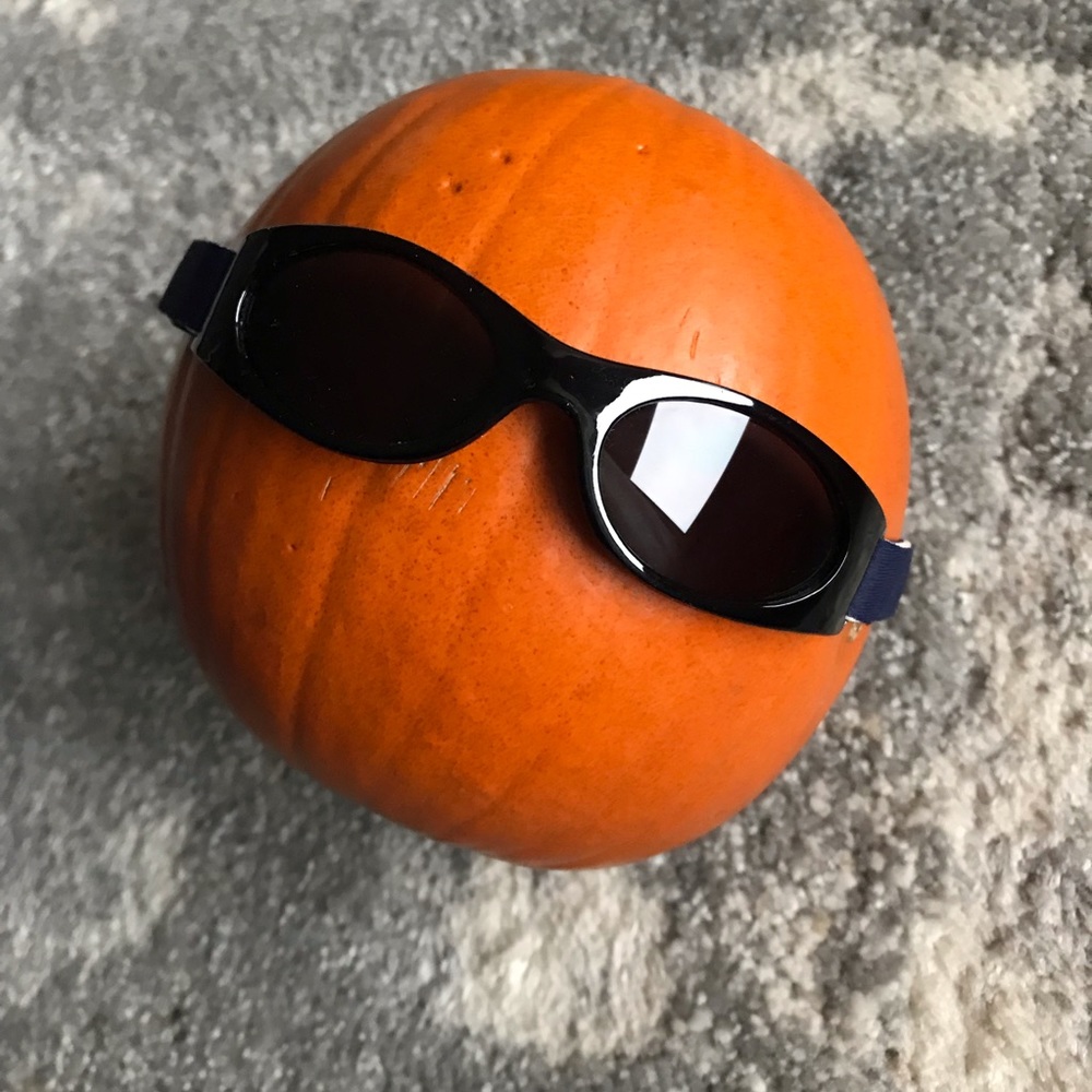 Infant black blue strap sunglasses